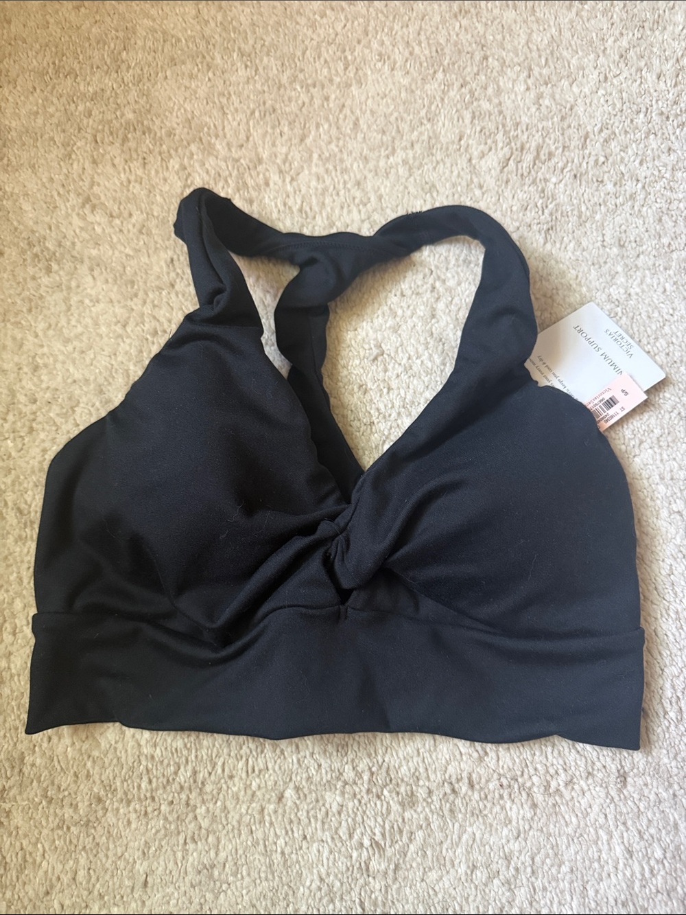 Victoria's Secret Black Twist-Detail Sports Bralette